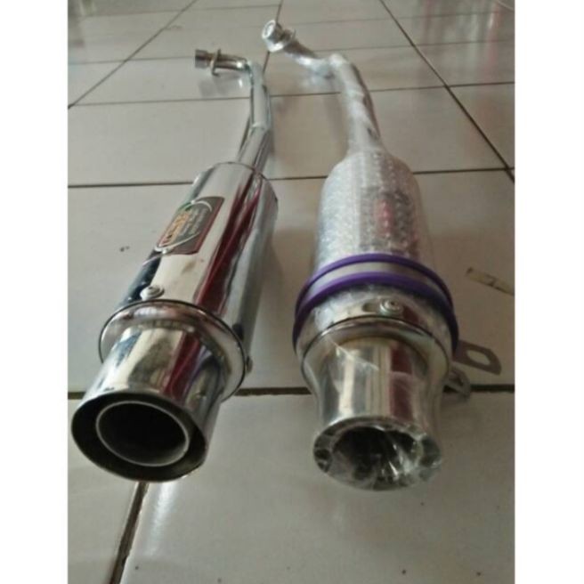 knalpot racing netral ful chrom csr tuk motor bebek honda yamaha suzuki