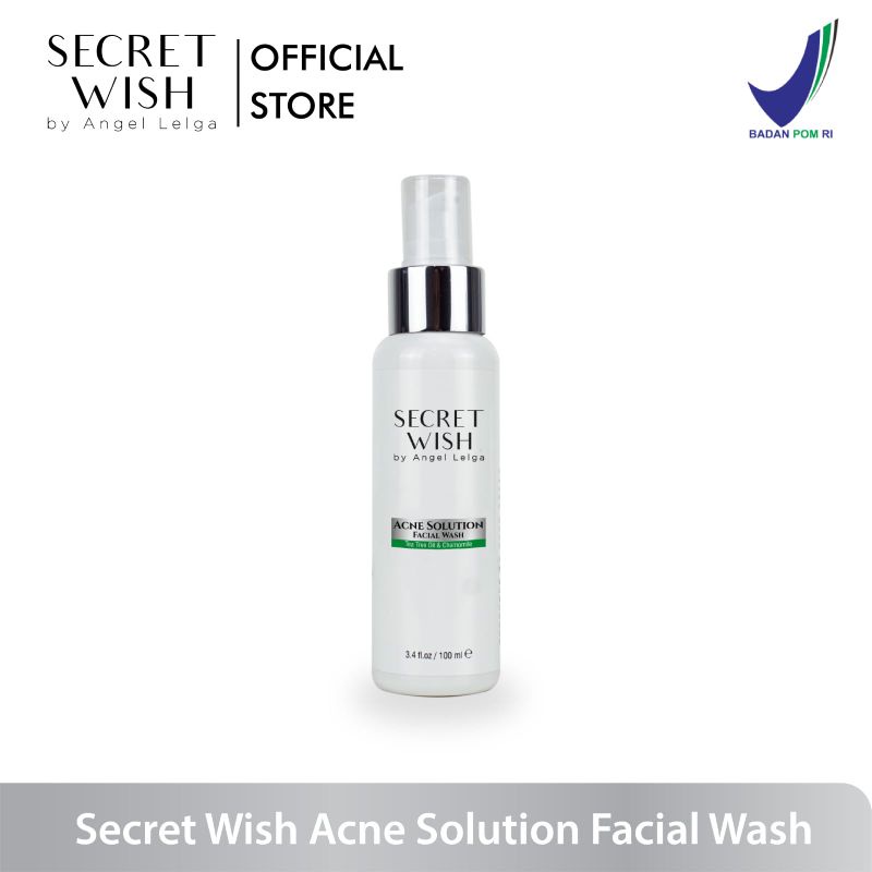 Secret Wish By Angel Lelga Acne Solution Facial Wash | Sabun Wajah | Facial Wash 100ml