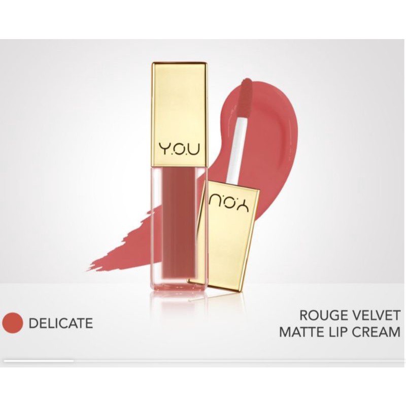 YOU - Rouge Velvet Matte Lip Cream - The Gold One / Lipcream Lipstick Lipstik-19 Delicate