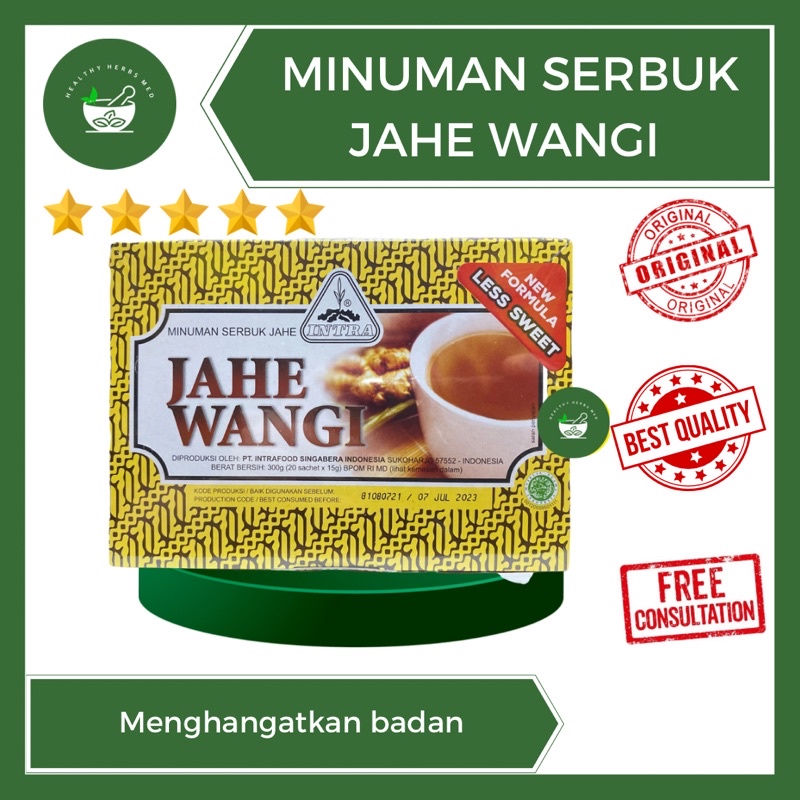 

Minuman Serbuk Jahe Wangi Masuk Angin Hangat Badan Isi 5 Sachet