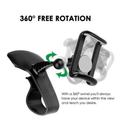 Car Mount HD-22 Phone Holder 360 Rotation Tempat Dudukan HP Jepit Dashboard Mobil HD22