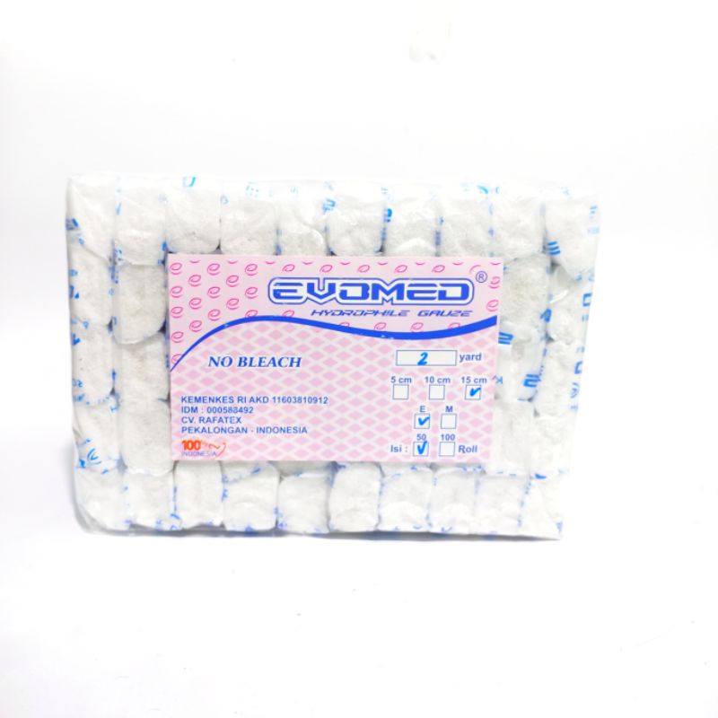 Verban Kasa Perban Hidrofil 5 / 10 / 15 Cm Evomed Bag Kecil