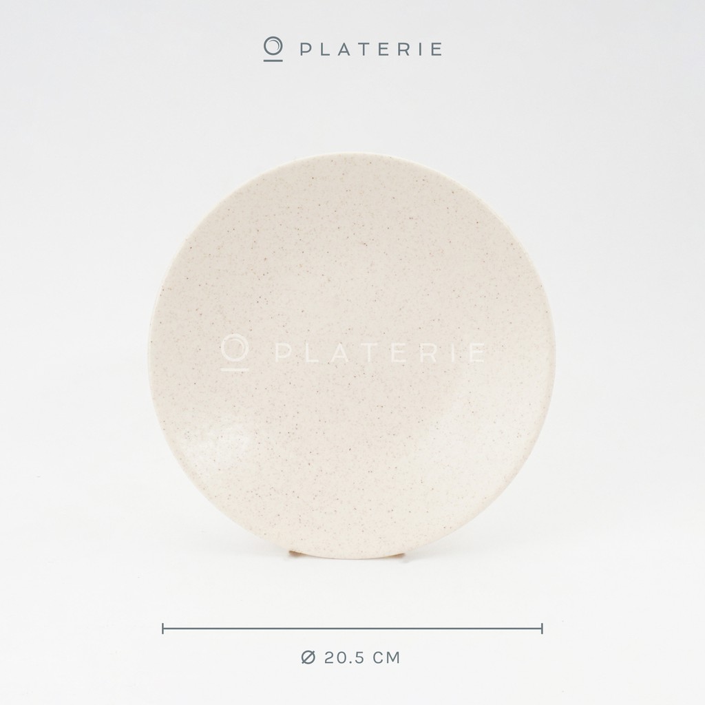 Platerie Piring Keramik Salad Plate 8 Inch Gress Beige-1