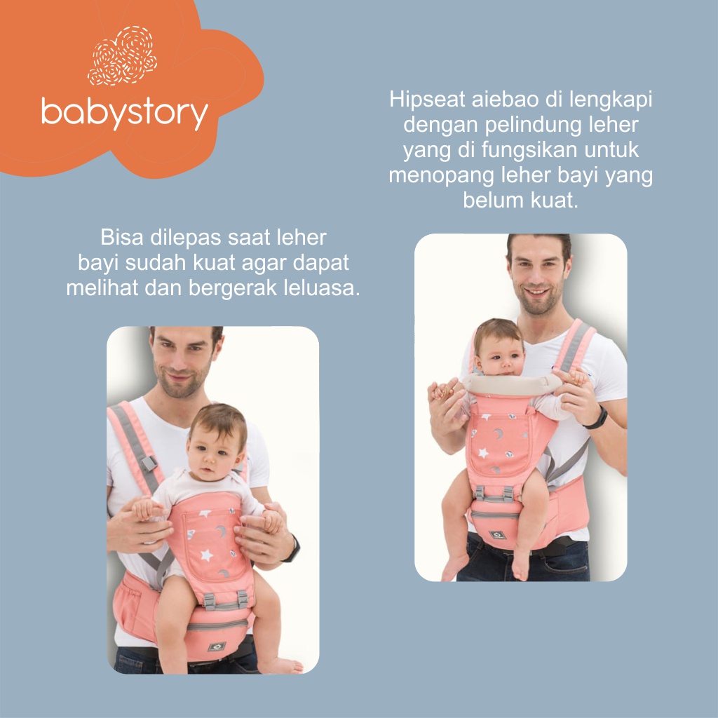 Hipseat Aiebao 11 in 1 multifunction 6634 Original casual hipseat gendongan bayi baby carrier