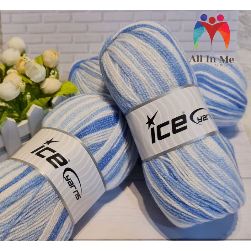 ICE YARN Ball Gum BONUS POLA benang rajut import