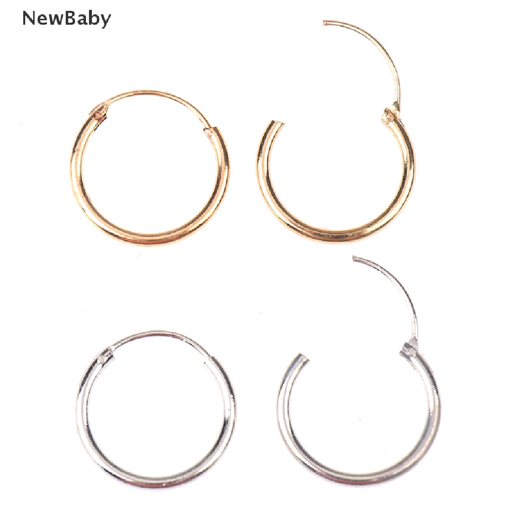 3 Pasang / Set Anting Stud Bentuk Bulat Kecil Model Simple Untuk Wanita