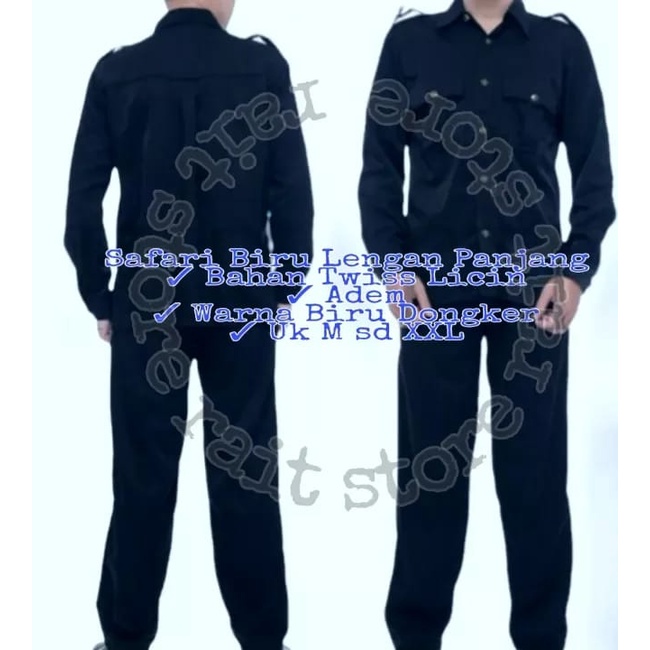 Safari Security / Satpam Hitam / Biru Lengan Panjang / Lengan Pendek