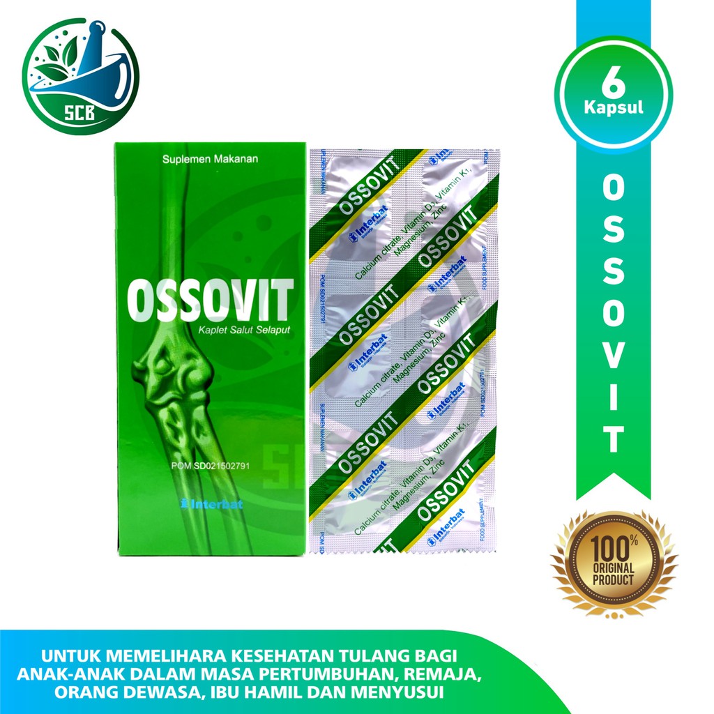 OSSOVIT Strip - Vitamin Untuk Tulang dan Sendi Isi 6 Kaplet