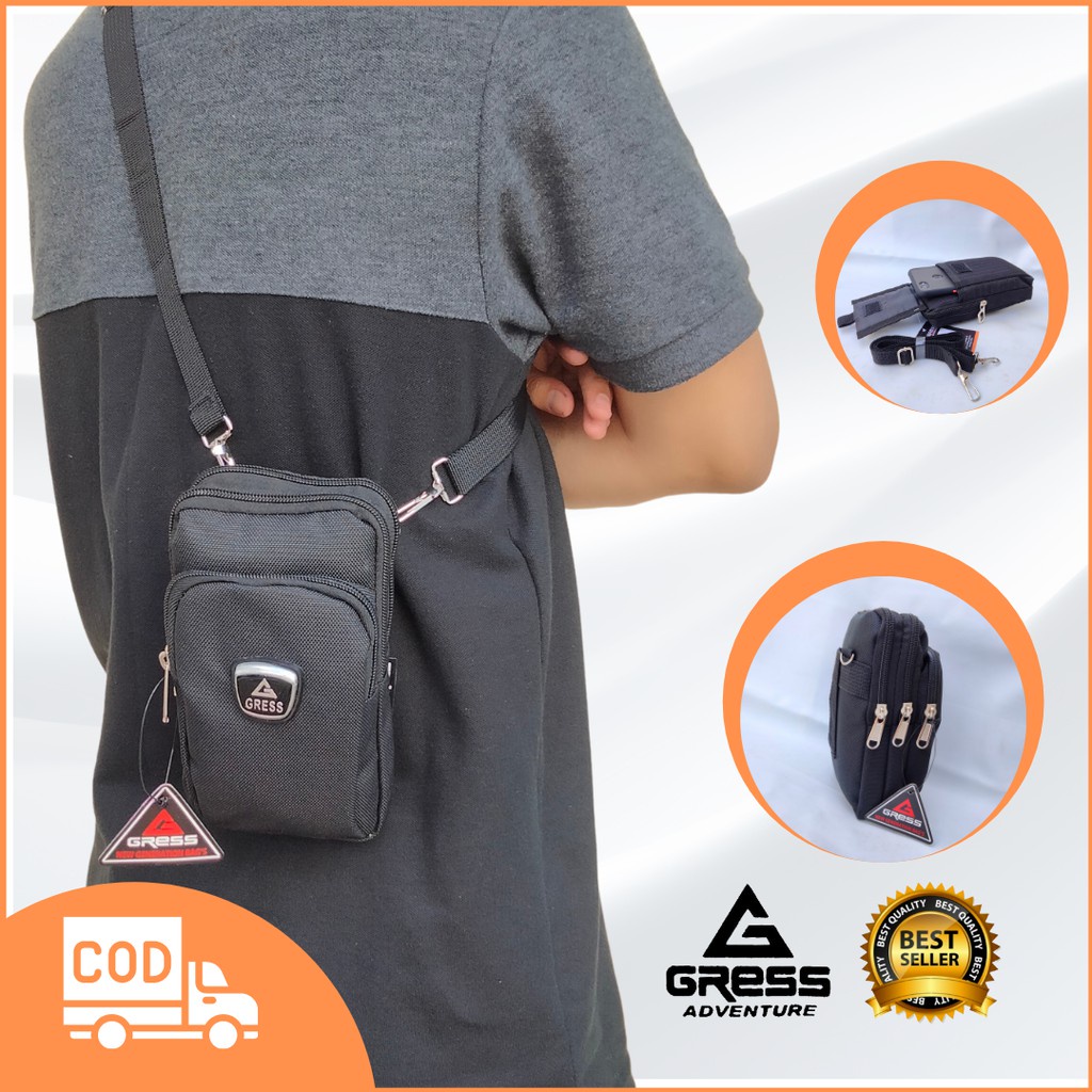 Tas Hp Selempang Gress Pria Dan Wanita
