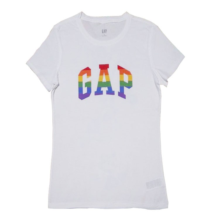 Gap Kaos Wanita Logo White Rainbow Pakaian Branded Gap Kaos Wanita Logo White Rainbow Pakaian Branded