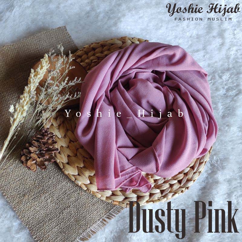 Kerudung instan Jilbab Bergo Maryam Simpel Jumbo XL Diamond-Dusty Pink