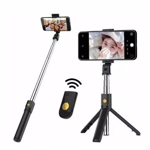 TONGSIS 3 IN 1 TRIPOD + TOMBOL SHUTTER BLUETOOTH   UNIVERSAL IOS ANROID GO PRO