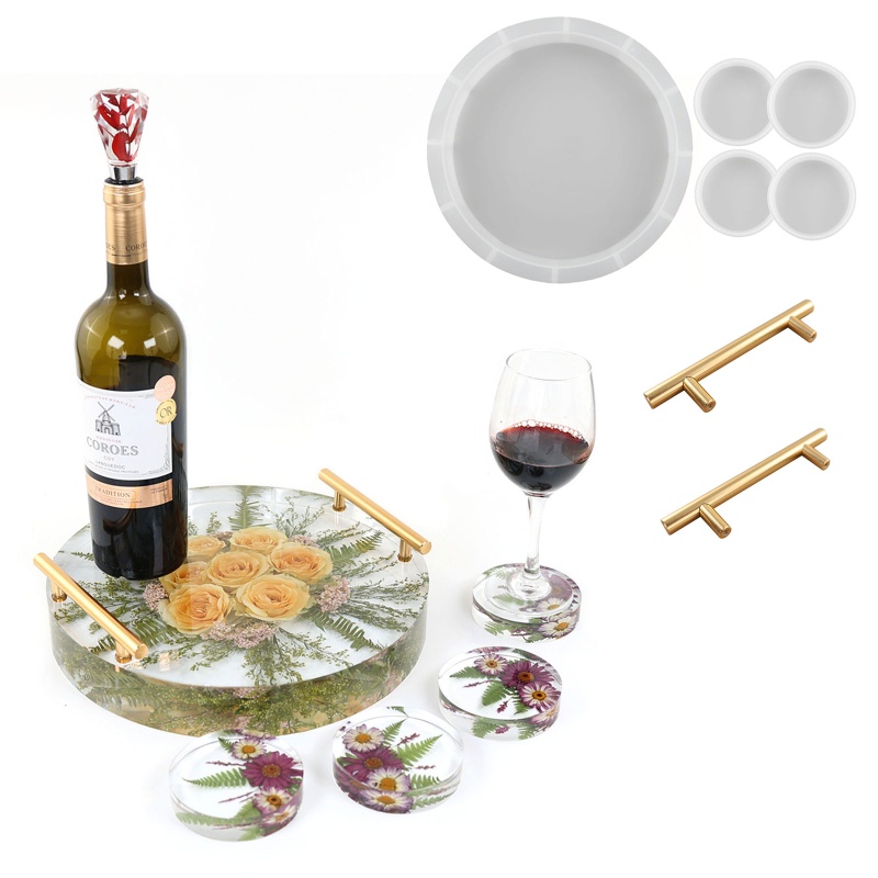 Siy Cetakan Tatakan Gelas Bahan Silikon Dengan Gagang Untuk Dekorasi Rumahkamar Tidurruang Tamu