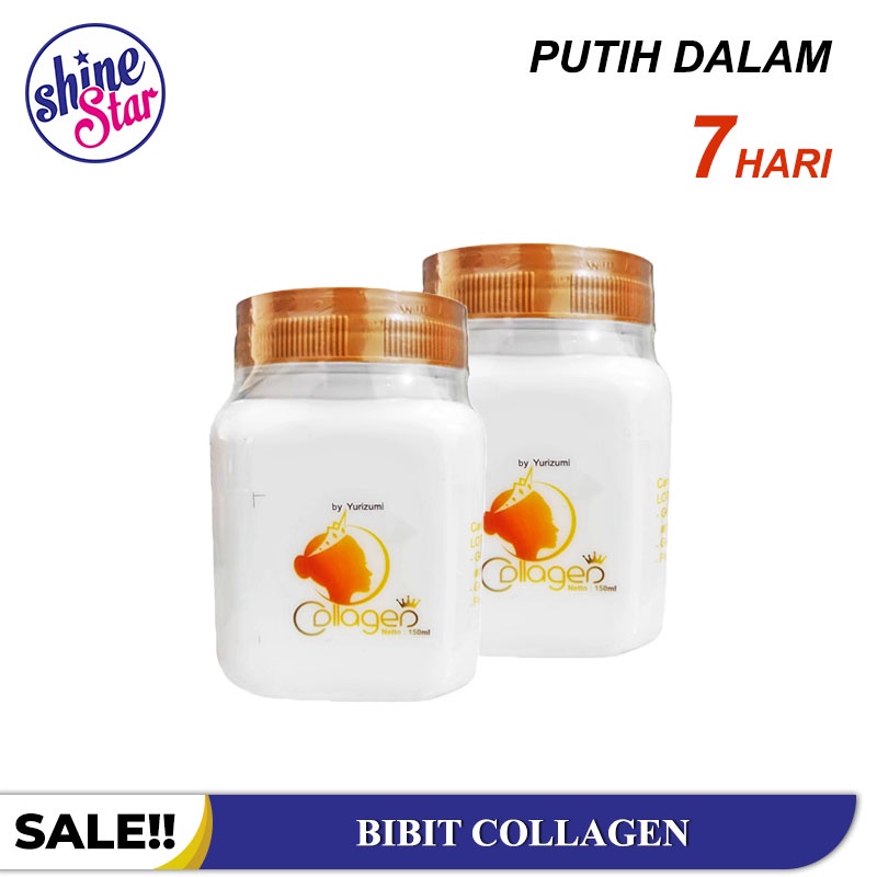 SHINE STAR - Bibit Collagen [ Original ] Bibit Pemutih Wajah Badan Ampuh - Cream Lotion Pemutih Badan Wajah dan Sabun Collagen Soap