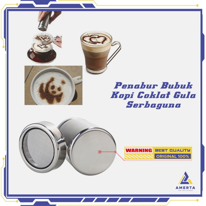 Alat Penabur Kopi Bubuk Huanyi Stensil Barista Serbaguna