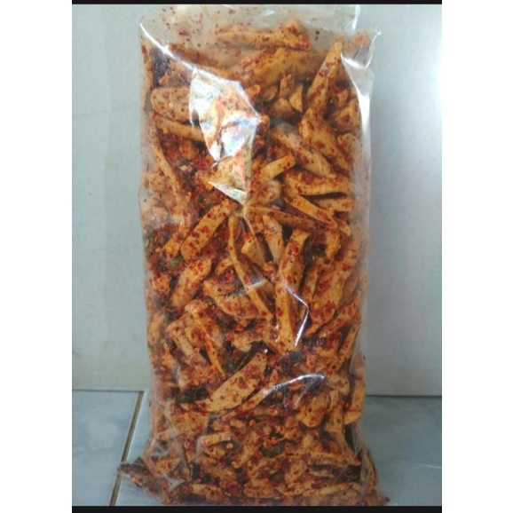 

Basreng Extra Pedas dan Original Daun jeruk Ukuran ada 1 kg