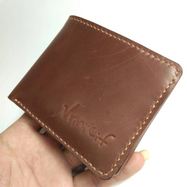 Dompet pria kulit asli jahit tangan