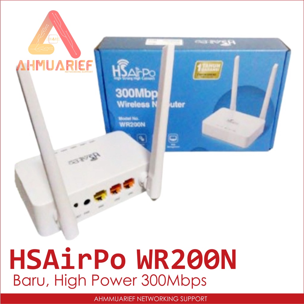 BARU - HSAirPo HS AirPo WR200N Wireless Router Extender Access Point Wifi Repeater 300Mbps