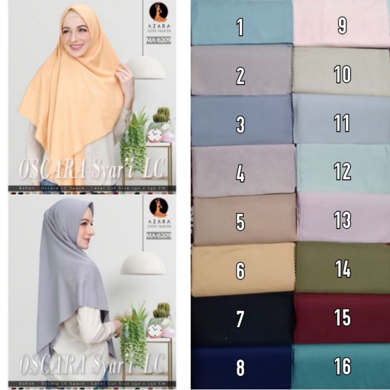 Segiempat Syari 130x130. Jilbab Azzura. Kerudung Segi4 Jumbo Motif. Segi4 Nikita Syari