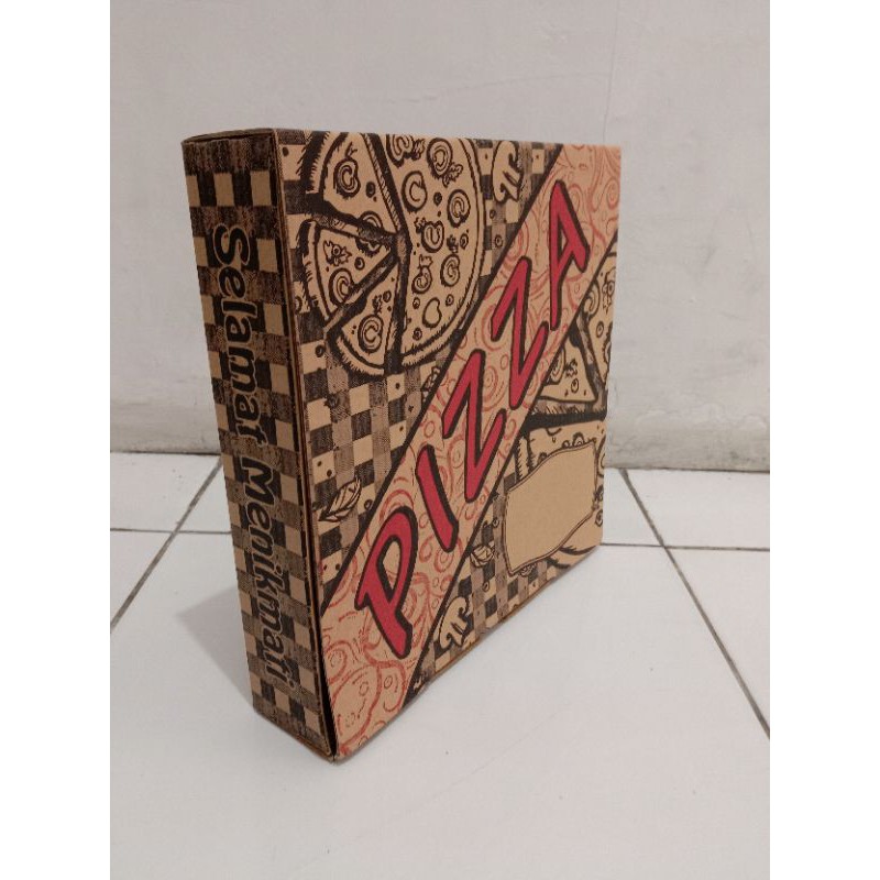 

10pcs Box Pizza Motif ukuran 22