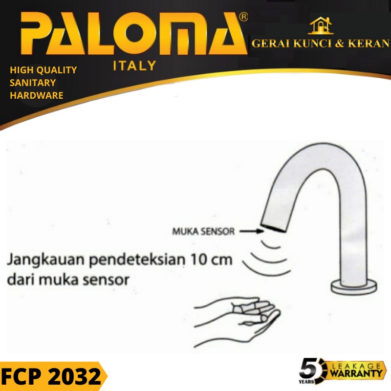 PALOMA FCP 2032 KERAN AIR DINGIN SENSOR OTOMATIS WASTAFEL CUCI TANGAN