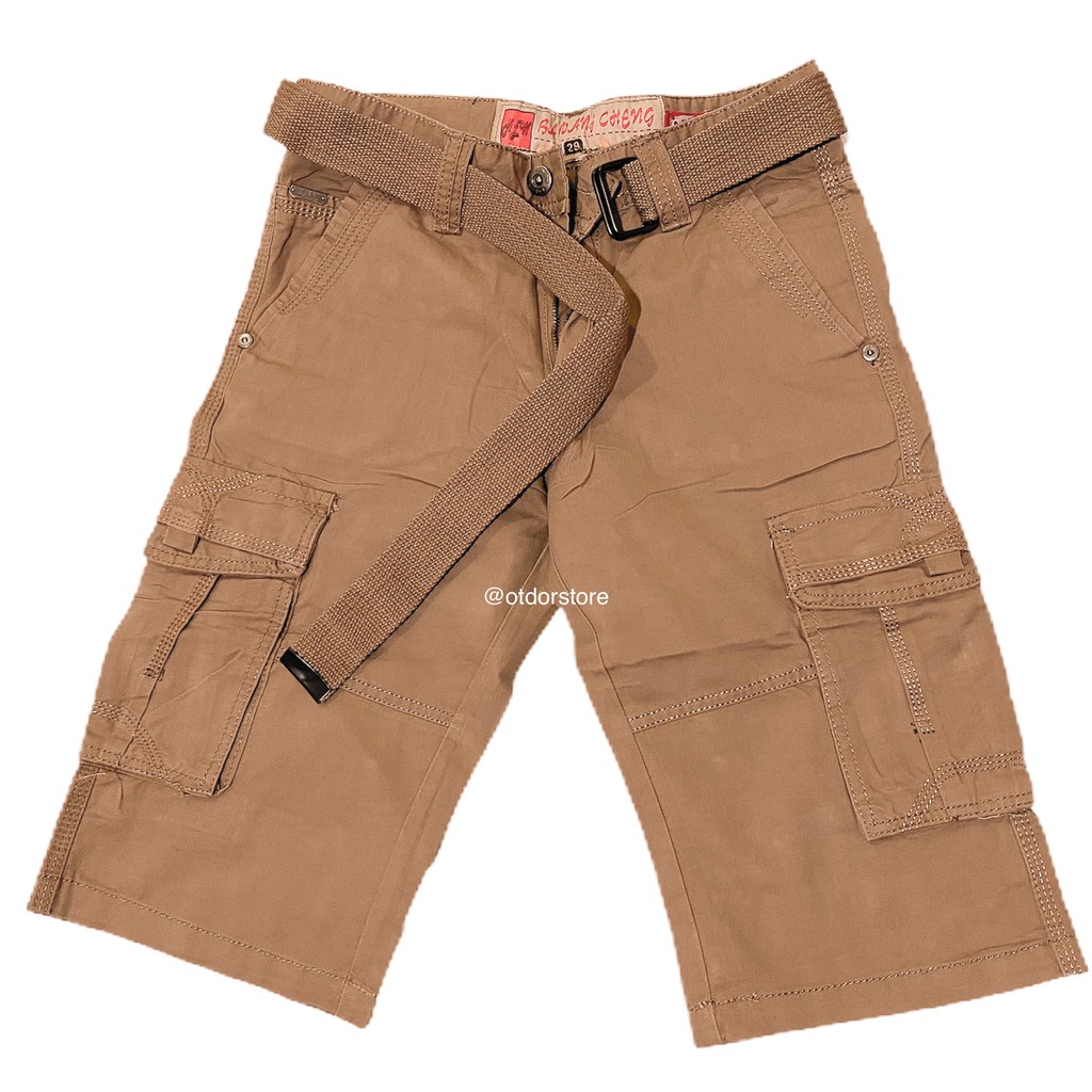 OTDORSTORE - CELANA PENDEK PRIA CARGO KANVAS PDL PLUS BELT - CREAM