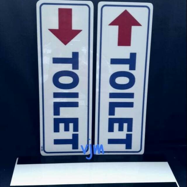

Sign label acrylic toilet 29x10, papan nama akrilik