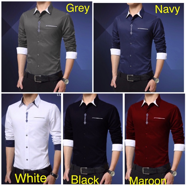 Kemeja Pria ROGAN Uk. M, L &amp; XL motif bordir