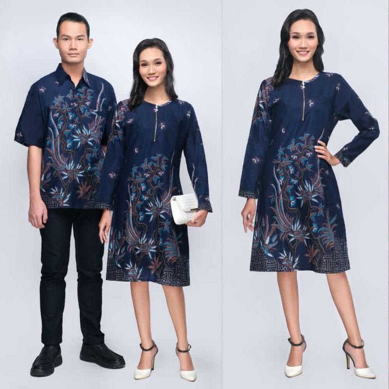 Atasan Busui Couple Batik Sarimbit Keluarga VIVO Dress Anak Cewek Kemeja Dres Jumbo XXL XXXL