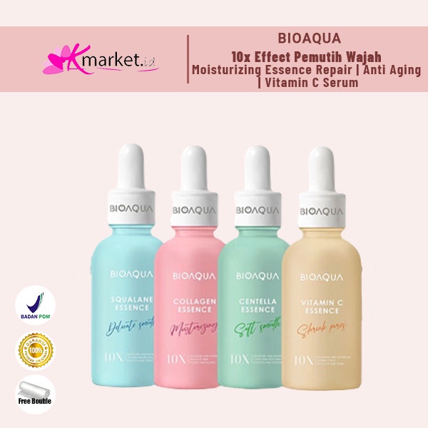 [BPOM] BIOAQUA 10X Effect Pemutih wajah Moisturizing Essence Repair | Anti Aging | Vitamin C Whitening Serum