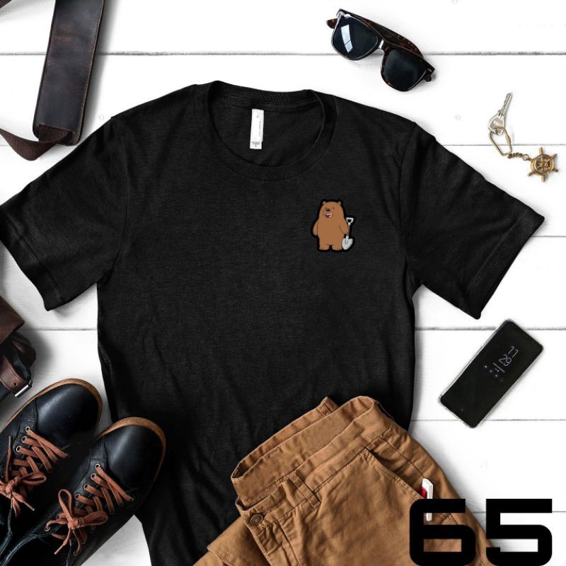 kaos t-shirt distro beruang bordir