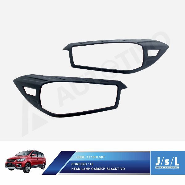Aksesoris Fariasi Tambahan JSL Garnis Lampu Depan Wuling Confero S Head Lamp Garnish Blacktivo