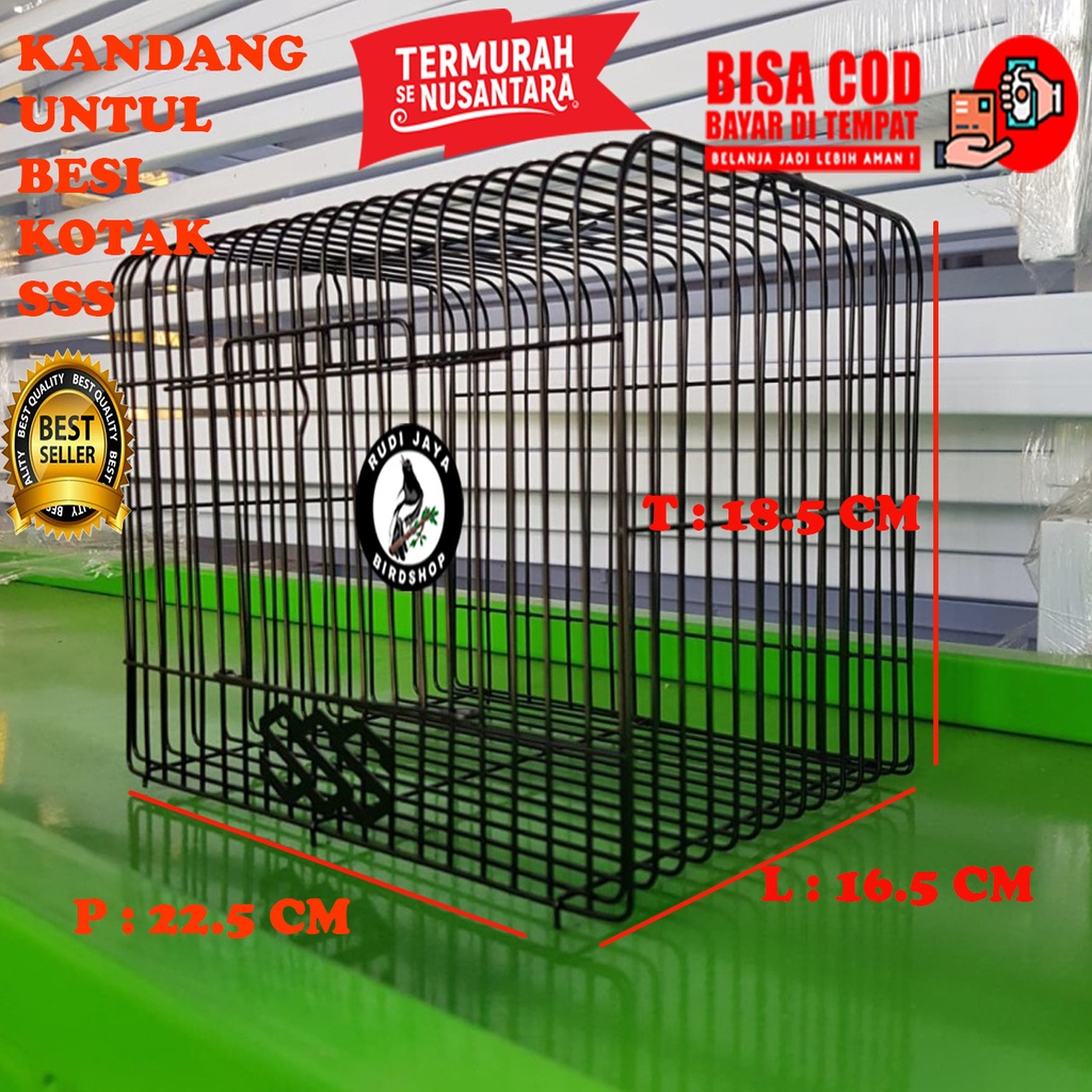 SANGKAR UNTUL BESI KOTAK & LENGKUNG KANDANG UNTULAN KECIL UNTUK BAWA BURUNG PLECI LOVEBIRD HEWAN