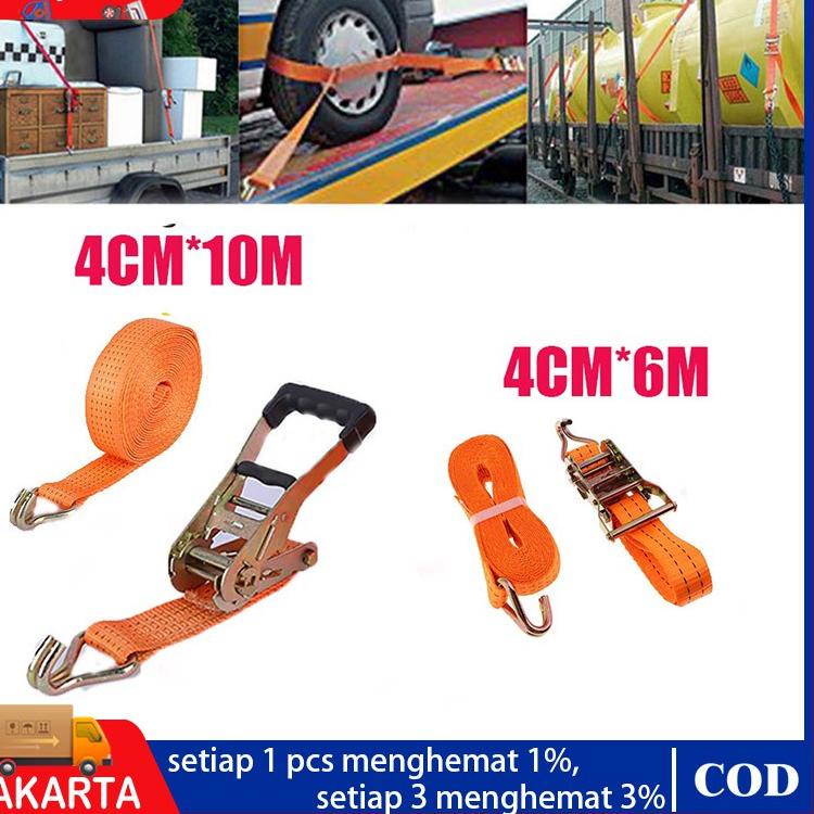 ✧➣ rachet tie down/8-10 meter Trek belt /10 ton tali sound/tali barang/Track bing cargo lashing 5CM*