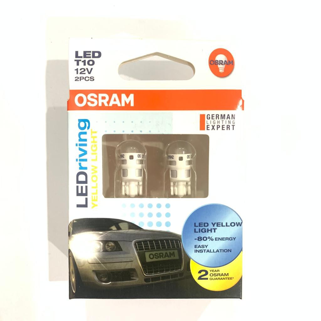 LAMPU SENJA MOBIL T10 LED KUNING YELLOW LIGHT T10 12V OSRAM ORIGINAL