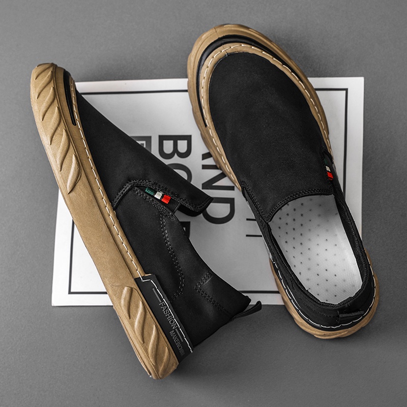 Mainland Sneakers Slip On Pria Fashion Casual Sepatu Kets Kuliah Kerja MC119