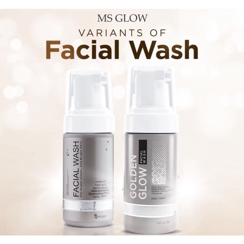 Facial Wash MS Glow / FACIAL WASH GOLDEN GLOW / Pembersih wajah / Pencuci Wajah / Sabun Wajah / Membersihkan Wajah / Beseller