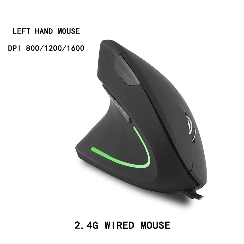 Mouse Gaming Vertikal Ergonomis 5D RGB dpi Adjustable 800-1200 - 1600 Untuk Sekolah / Kantor