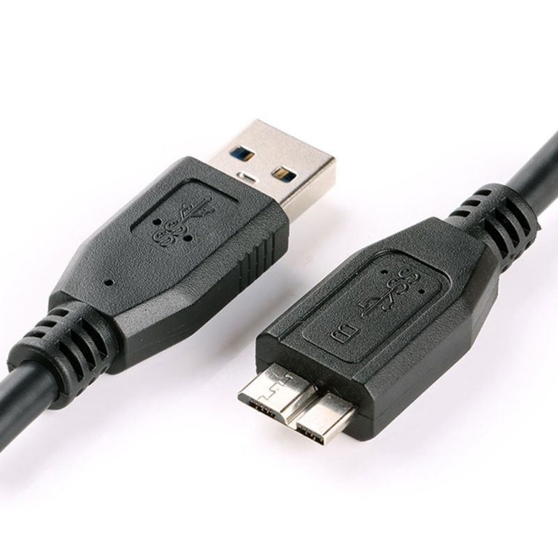 Btsg Kabel USB 3.0 Lead Portable Untuk Hardisk Eksternal Disk Data Line Hitam 30cm/11.8in