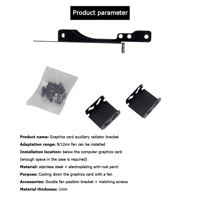 Bt PCI Slot Bracket Dual Cooling Fan Mount Rack Heatsink Bracket Support 80MM/90MM/120MM Fans Untuk Kartu Video Grafis