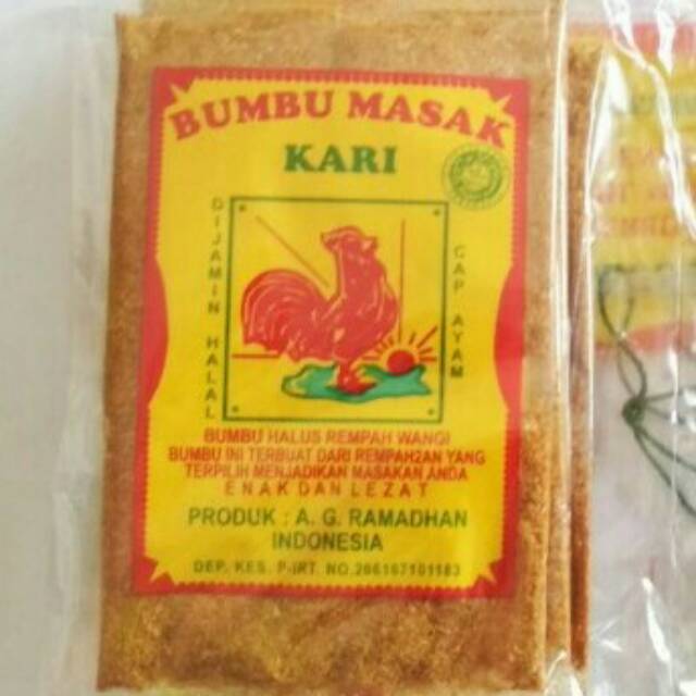 Bumbu kari cap.ayam, bumbu kari halus instan bumbu halus tanpa MSG bumbu masak kari