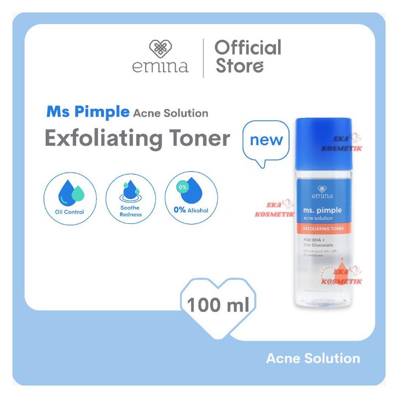 ❣️ EKA KOSMETIK ❣️ NEW Ms Pimple Acne Solution Exfoliating Toner 100 ml #TermurahHanyaDiEkaKosmetik