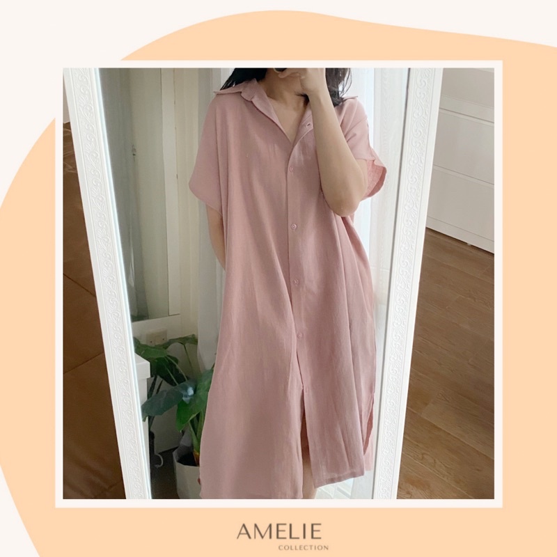 ATHENA LINEN DRESS - oversized dress