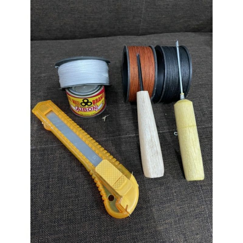 paket alat sol sepatu lengkap / kater pisau sol/