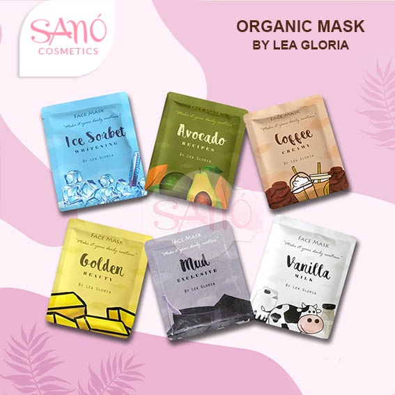 LEA GLORIA ORGANIC MASK &amp; DAY BY DAY FACE MASK MASKER MUKA