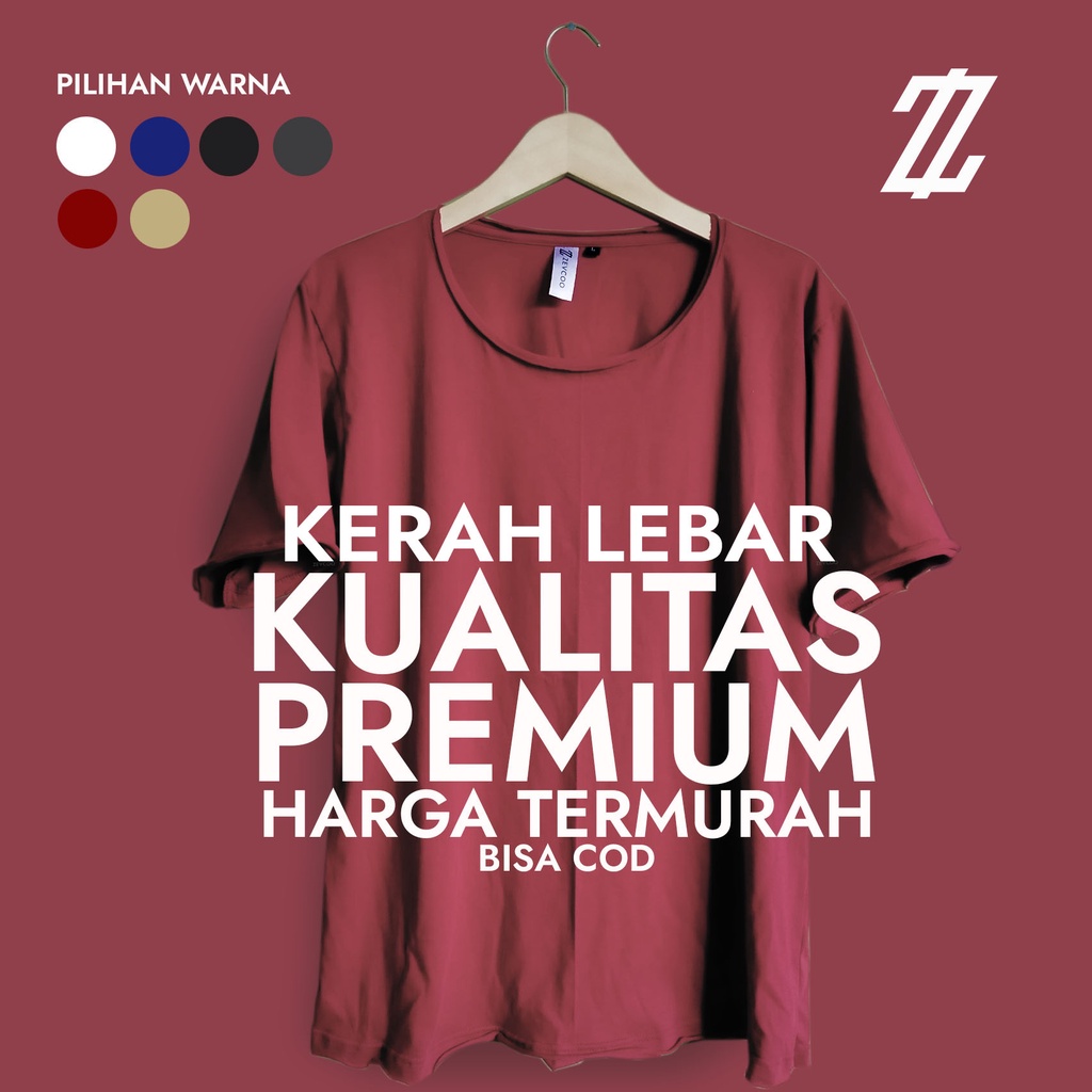 DISKON KAOS UNFINISHED KERAH LEBAR-KAOS UNFINISHED PRIA-KAOS KERAH LEBAR