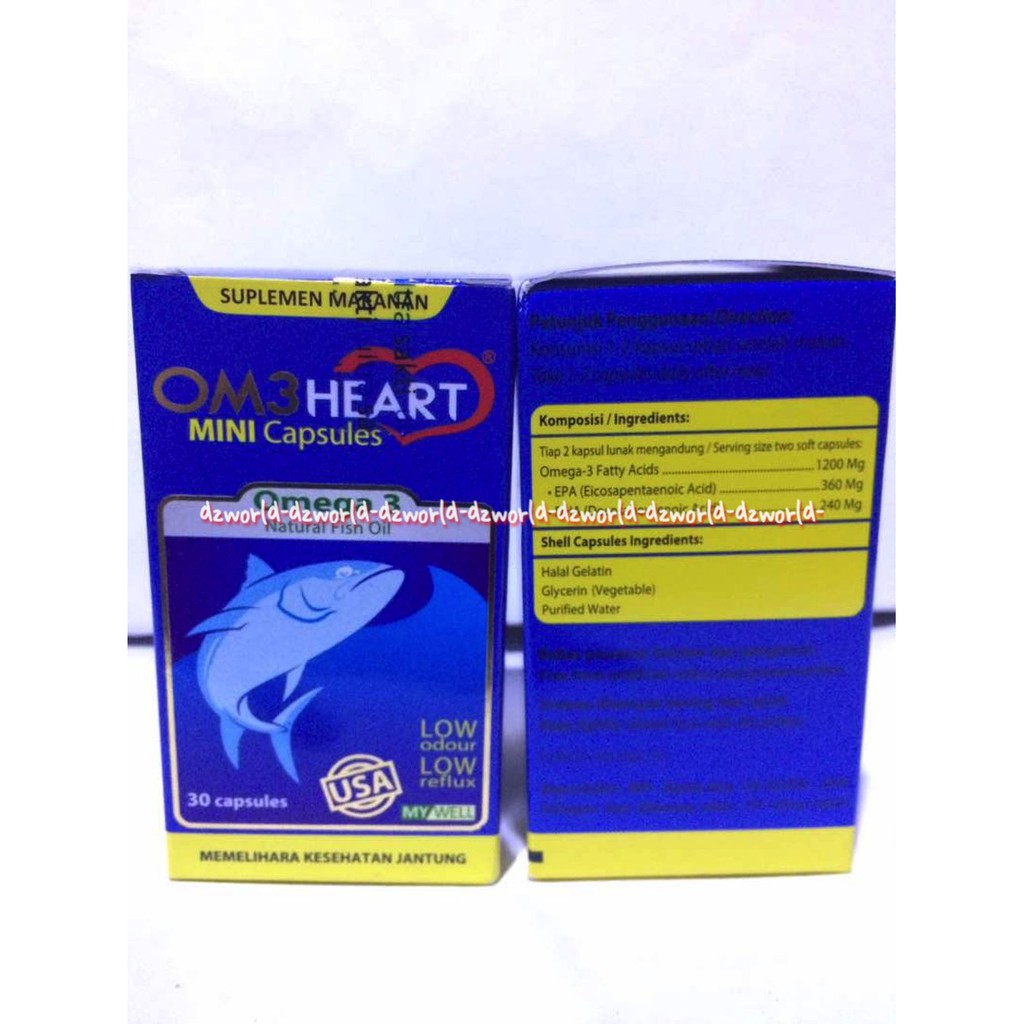 Om3heart Mini Capsules 30 Capsules Om3heart membantu memelihara kesehatan jantung