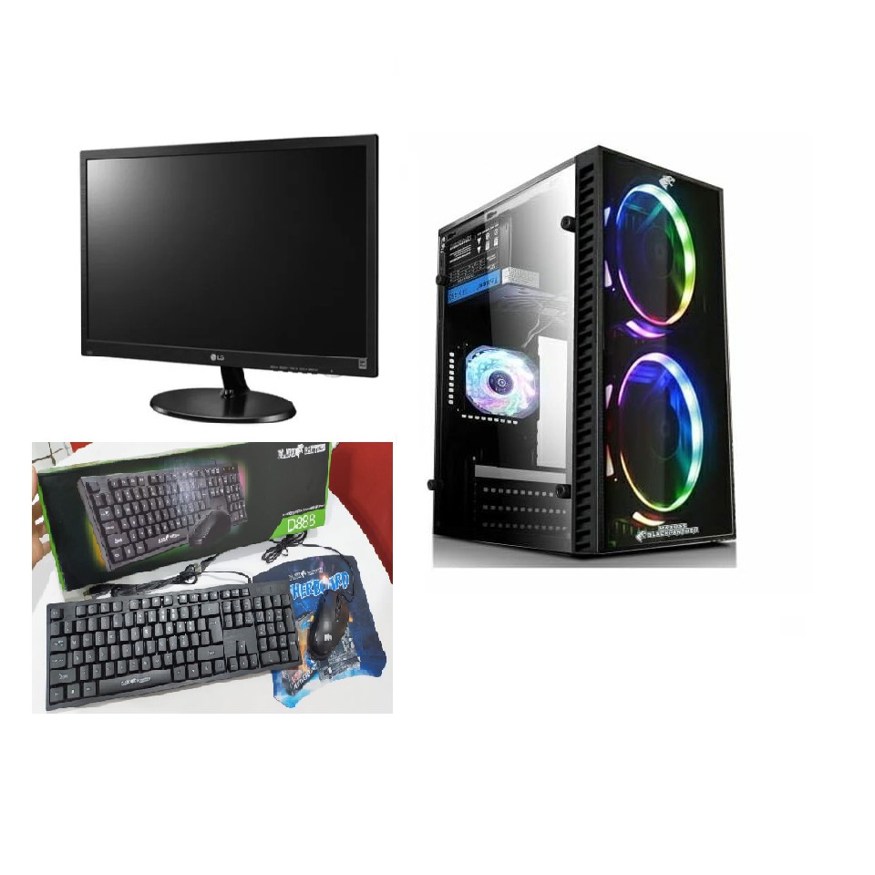 PC Gaming Rakitan Lengkap Core i5 3470 l DDR3 8GB l HDD 500GB I Monitor LED I Keyboard Mouse