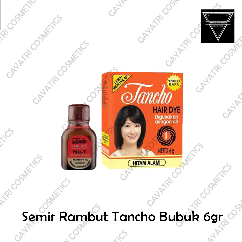 Semir Rambut Tancho Bubuk Natural Black 6gr