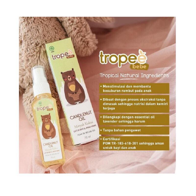 Tropee Bebe Candlenut Oil / Candlenut Shampoo / Olive Message Oil isi